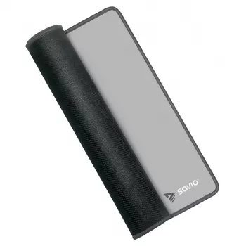 Tappetino per mouse gaming SAVIO Turbo Dynamic S — grigio, 250×250 mm, spessore 2 mm, bordi cuciti, base in gomma antiscivolo
