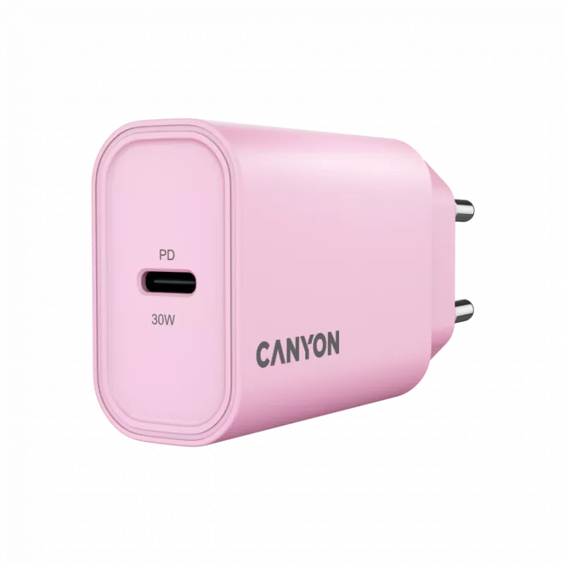 CANYON caricabatterie OnCharge 30CL Max Power 30W 1xPD EU rosa