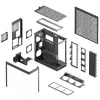 Case PC HAVN HS 420 VGPU, Midi-Tower, E-ATX, vetro temperato, cavo riser PCIe-5.0 - nero