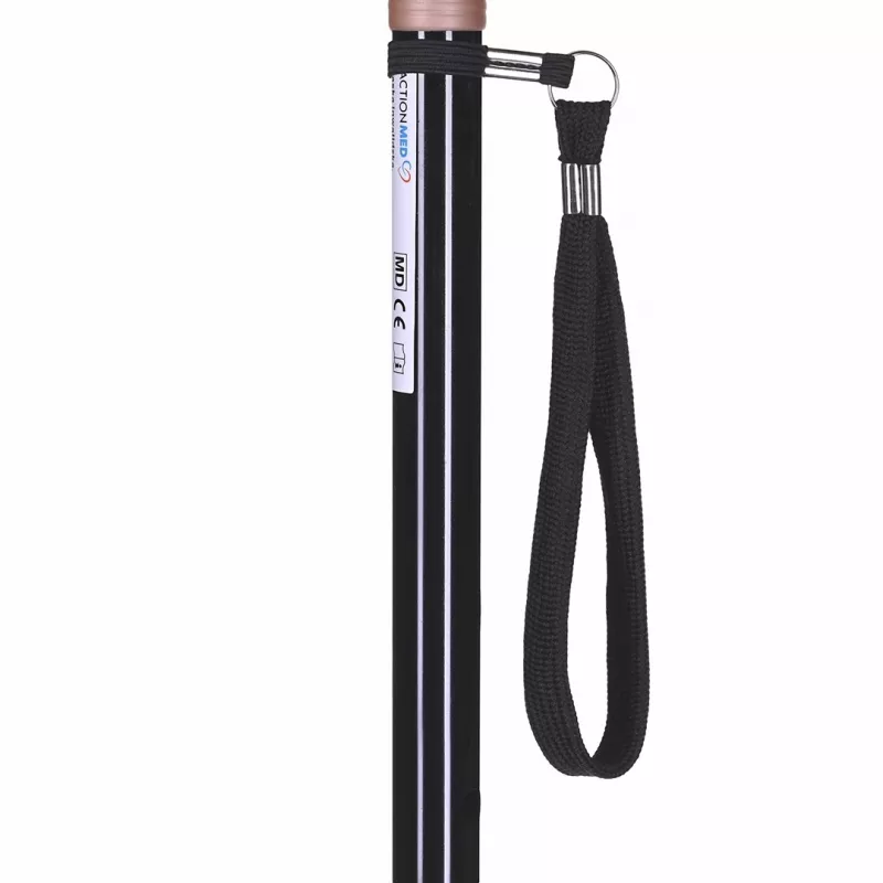 ACTIONMED LI200AM bastone da passeggio regolabile, nero