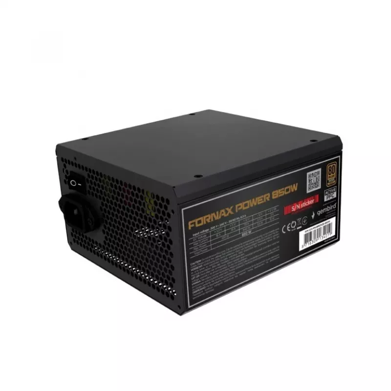 Alimentatore 850W PFC attivo ventola 12 cm 80+ Bronze industria