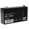 Batteria per UPS Green Cell AGM13, piombo-acido sigillata VRLA 6 V 1,3 Ah, 290 g, nero