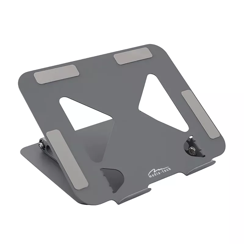Supporto per laptop MEDIA-TECH MT2661 — regolabile in altezza, design pieghevole in alluminio per notebook fino a 17