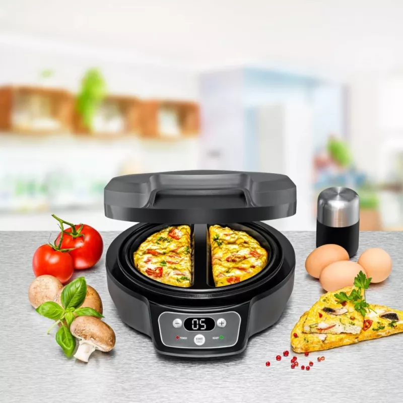 Omelett Chef OM 950, snack maker antracite, 950 Watt