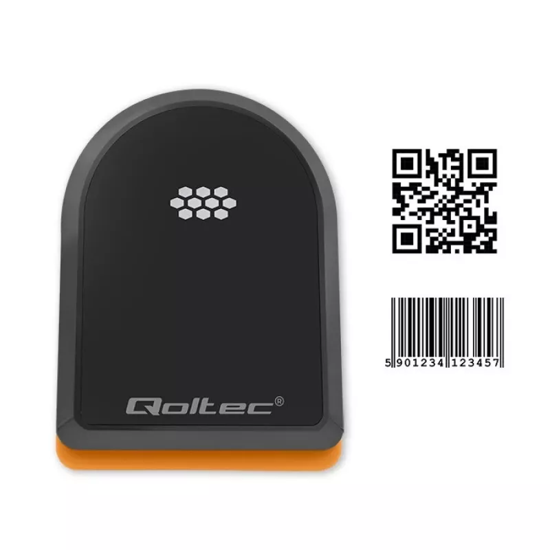Lettore di codici a barre wireless QOLTEC 50878 1D/2D con base di ricarica