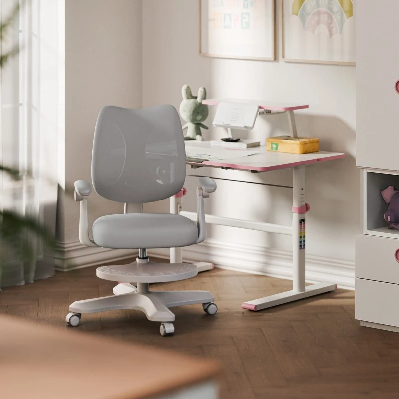 Sedia da ufficio girevole mark adler Junior 4.6 grigio — sedia da lavoro ergonomica compatta