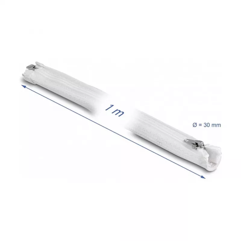 Guaina intrecciata DeLOCK 20822 1 m x 30 mm bianco