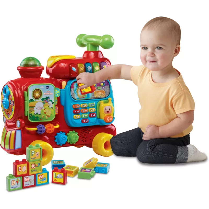 VTech Baby 80-181904 ferrovia ABC, cavalcabile, 4 ruote, 12-36 mesi