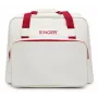 Custodia da trasporto SINGER 25010000204 per macchine da cucire portatili, crema e rosso, leggera con manico