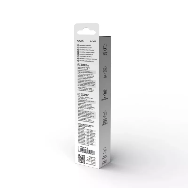 Telecomando Savio RC-12 IR wireless TV