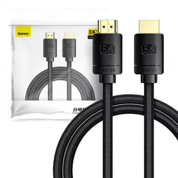 Cavo HDMI Baseus High Definition Series 2.1, 8K 60Hz, 3D, HDR, 48Gbps, 2 m (nero)