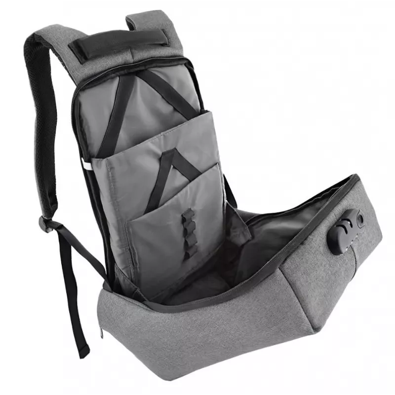 Zaino per notebook Tellur 15.6 Antitheft V2 con porta USB, grigio
