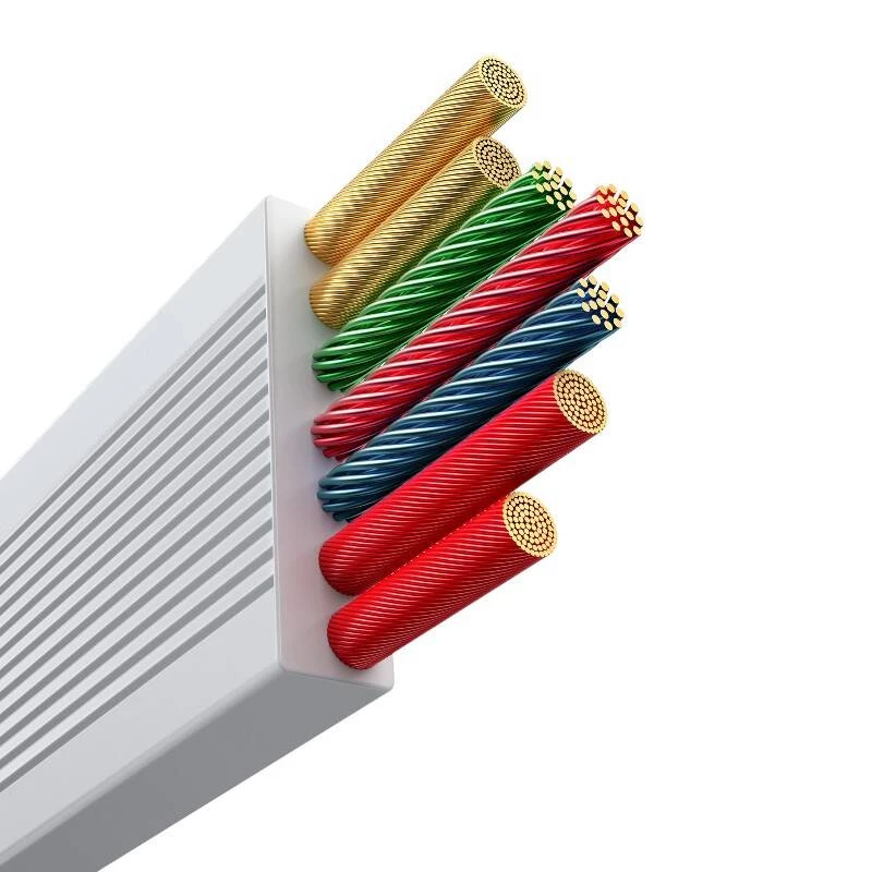 Cavo di ricarica rapida 3in1 Baseus Free2Draw USB-C a USB-C/Lightning/Micro 100W, 1,1m (bianco)
