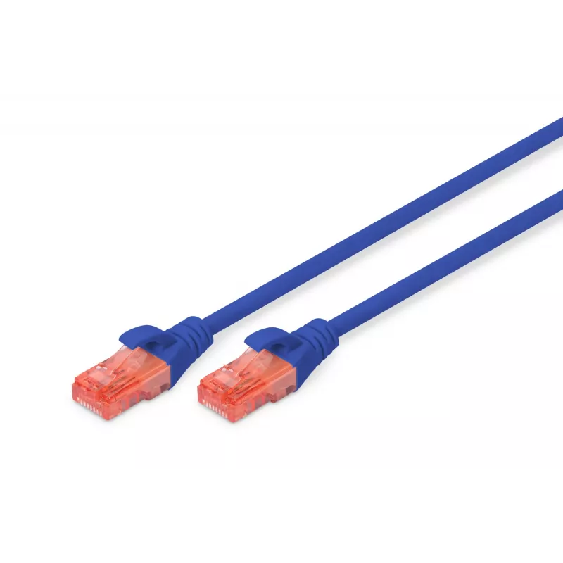 DIGITUS DK-1612-005/B cavo patch CAT 6 U/UTP, RJ45, AWG 26/7, PVC, 0,5 m, blu