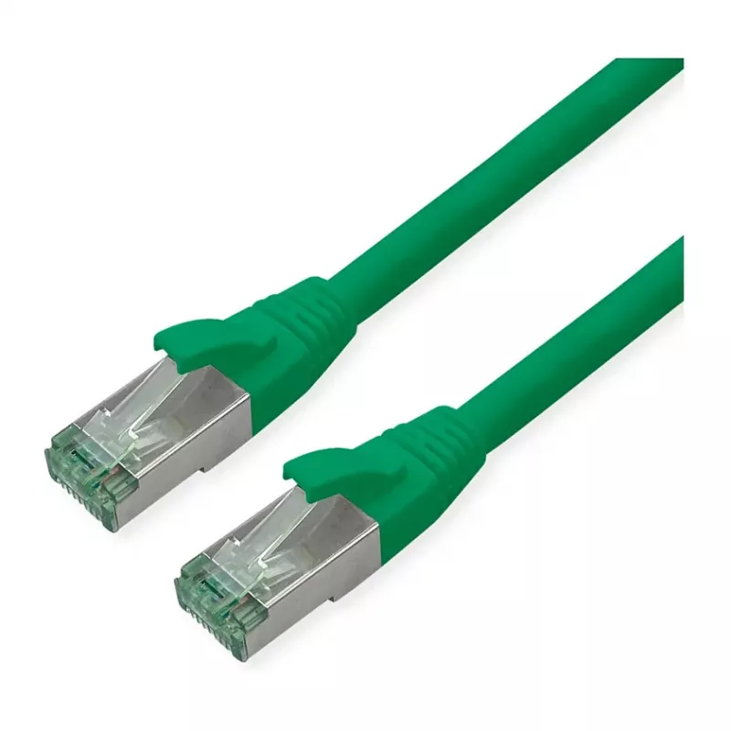 ROLINE RM Patchkabel Cat.6A S/FTP (PiMF), verde, 0,3 m