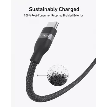 Cavo USB-C a USB-C Anker A82E2 — 0,9 m, USB C a USB C, nero