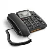 Telefono analogico Gigaset DL380 con identificazione chiamante, cornetta con filo, nero