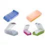 Scatola per schede didattiche helit BeeBox, A7, base: lime traslucido coperchio: bianco trasparente, in polistirene, coperchio a doppia funzione (H6901159)