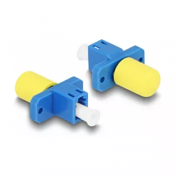 DeLOCK accoppiatore ibrido per fibre ottiche, LC simplex femmina su ST simplex femmina, blu