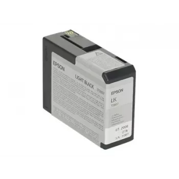 Epson confezione singola Light Black T580700, nero chiaro, inchiostro pigmentato, 80 ml, 1 pezzo
