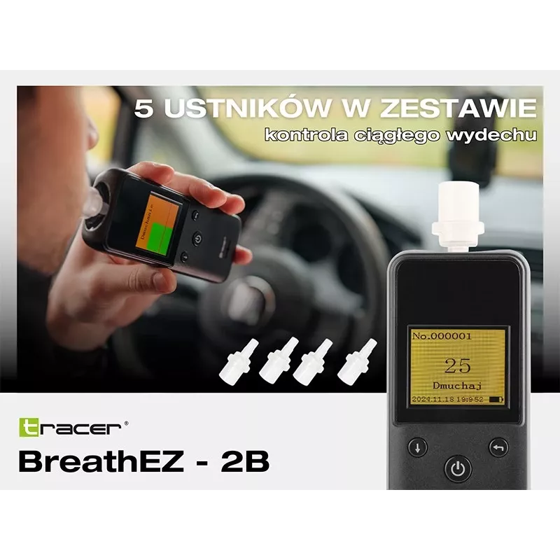 Tracer BreathEZ-2B etilometro a semiconduttore, nero