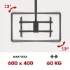 Supporto TV da soffitto MACLEAN MC-112B, portata max. 60 kg, inclinabile e orientabile