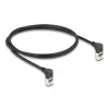 Cavo di rete DeLOCK RJ45 Cat.6A S/FTP sottile 90° verso l'alto 1m nero