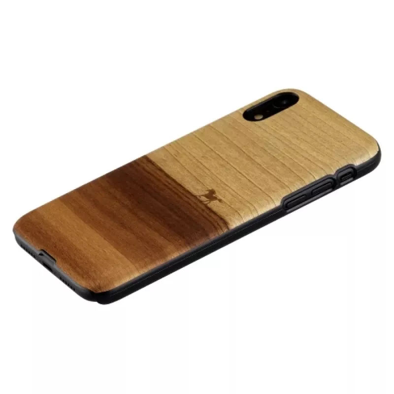 Custodia per smartphone man and wood per iPhone XR — nero, soft shell protettiva