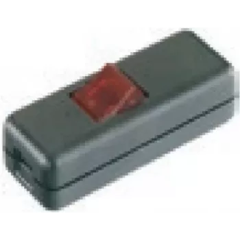 Bachmann 8010 - interruttore a bilanciere - 2P - nero - rosso - 250 V - 80 mm - 30 mm