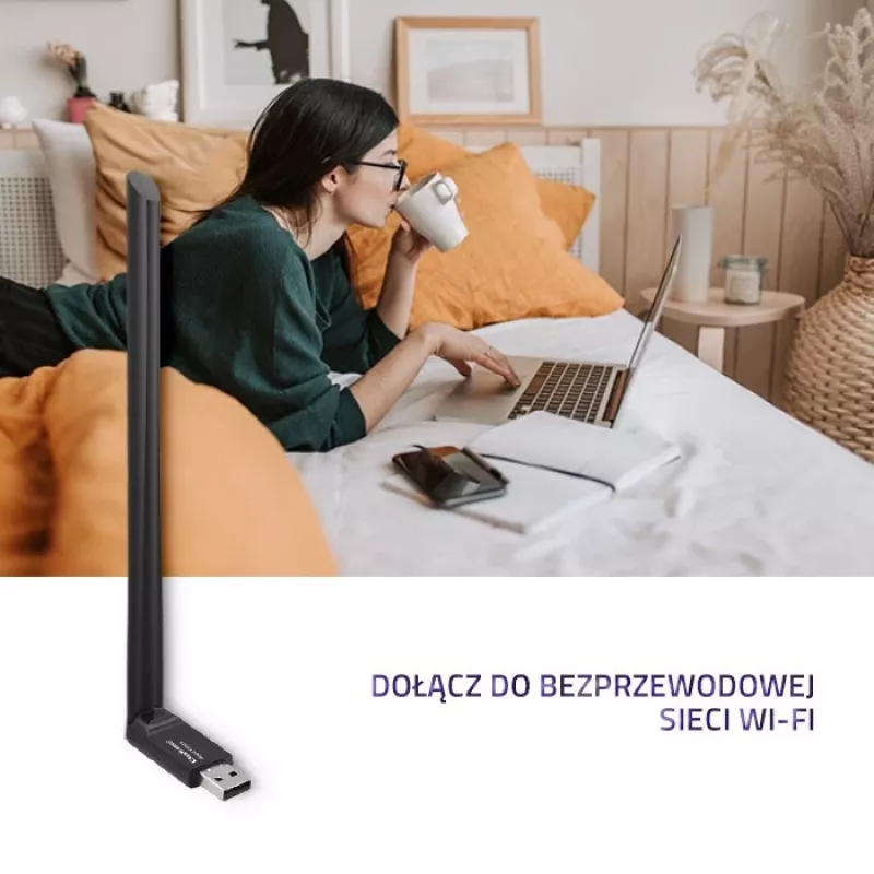 Scheda di rete Qoltec 57001 WLAN 150 Mbit/s