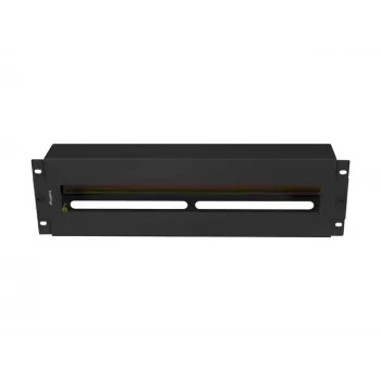 Pannello per gestione cavi Lanberg AK-VDP103-B acciaio nero 482,5 mm