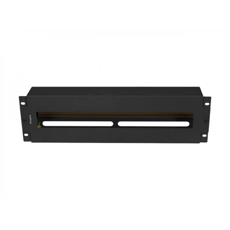 Lanberg AK-VDP103-B pannello di distribuzione della tensione 19 pollici 3U con guida DIN TS-35, nero