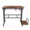 Tavolino mobile per laptop Maclean, nero, 80x60 cm, max. 50 kg, regolabile in altezza 67-115 cm, MC-124 B