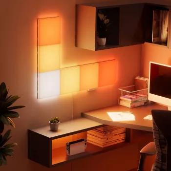 Pannello LED Nanoleaf N8100K02-6BS – quadrato RGB, 6 pz., AC 100–240 V, montaggio a parete