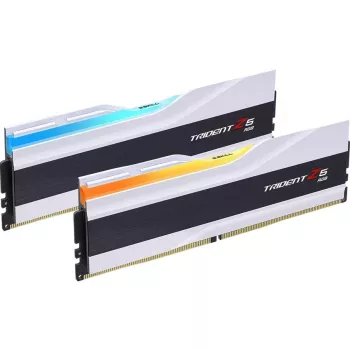 DIMM 64 GB DDR5-6000 (2x 32 GB), memoria RAM bianca, F5-6000J2836G32GX2-TZ5RW, Trident Z5 RGB, INTEL XMP
