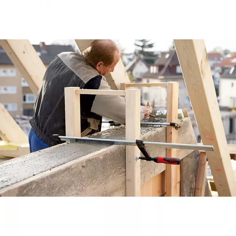 Morsetto a F Bessey TGK100-2K 100 cm alluminio nero rosso