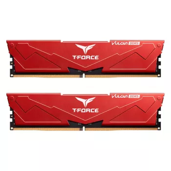 Team Group VULCAN FLRD532G6000HC30DC01, 32 GB, 2 x 16 GB, DDR5, 6000 MHz, 288-pin DIMM, rosso