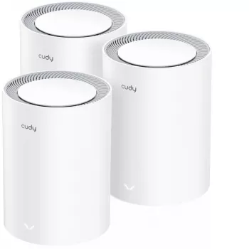 Cudy M3000 confezione da 3 sistema mesh Wi-Fi dual band (2,4 GHz / 5 GHz) Wi-Fi 6 (802.11ax) grigio, bianco 1 interno