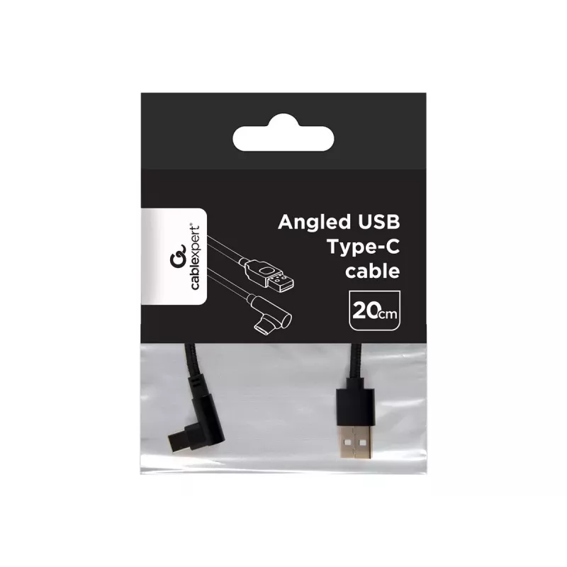 Cavo USB 2.0 a USB-C angolare / CC-USB2-AMCML-0,2M GEMBIRD