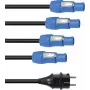 Cavo di alimentazione EUROLITE P-Con 1-4 3x2,5 mm² — cavo splitter di alimentazione per alimentare più dispositivi