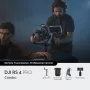 Stabilizzatore per handycam DJI RS 4 Pro nero in fibra di carbonio con rotazione a 360°