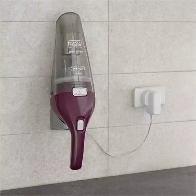 Aspirapolvere a mano Black & Decker NVC115W grigio, viola senza sacchetto