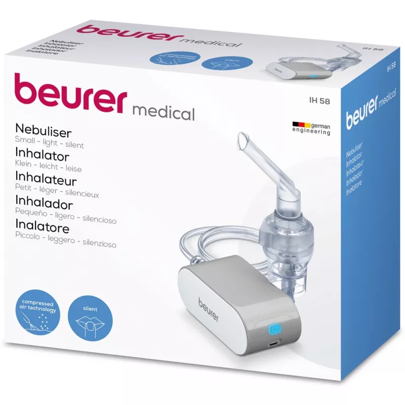 Beurer IH 58 nebulizzatore a compressore, grigio/bianco (60202)