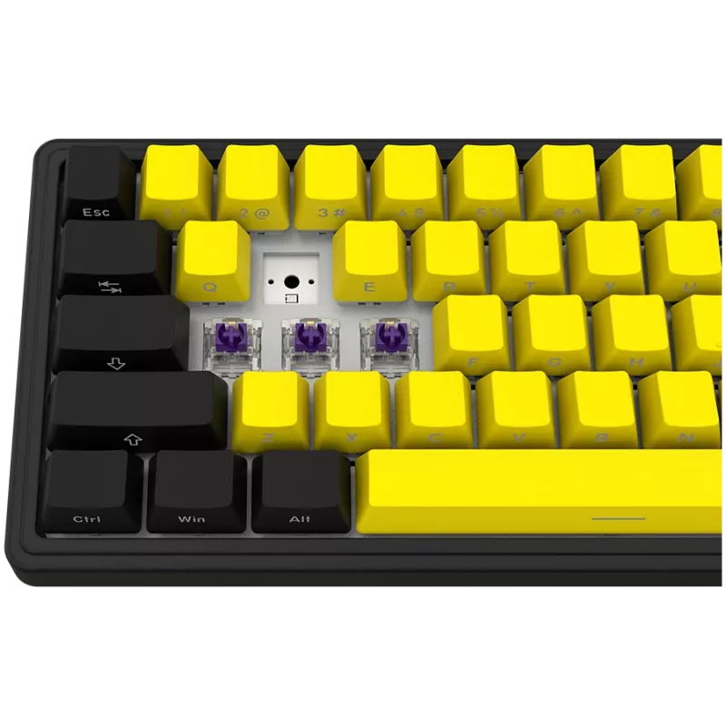 Tastiera da gaming meccanica LORGAR KBP70MW 65% nero giallo layout EN