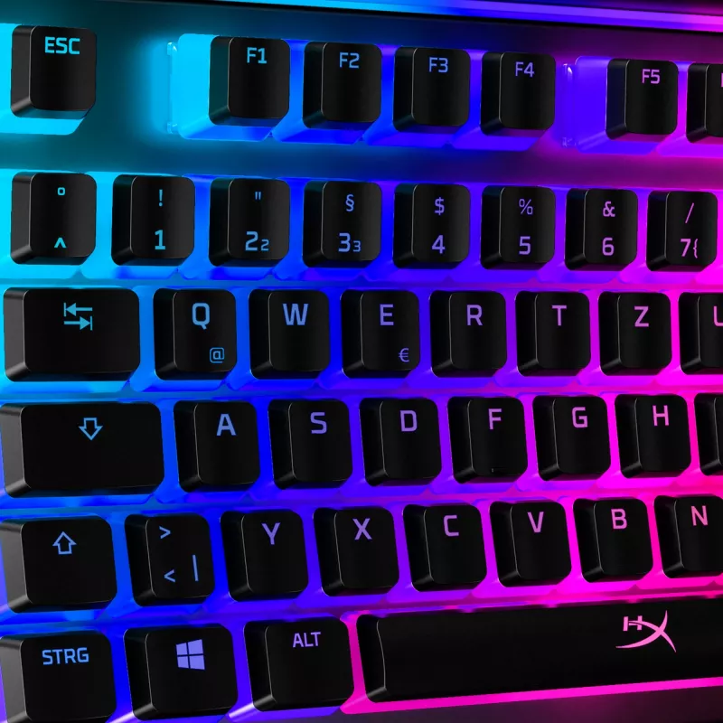 HyperX Pudding Keycaps – set completo di tasti – ABS – nero (layout DE) – tasti per tastiera – ABS – nero