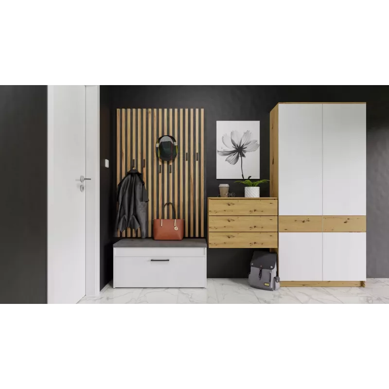 Topeshop PARMA SZAFKA BIEL portascarpe chiuso bianco