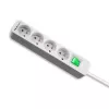 Prolunga elettrica Qoltec 50288 1,8 m 4 prese AC per interni bianco