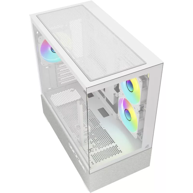 Case Sharkoon MK7 ARGB mATX 2x vetro bianco