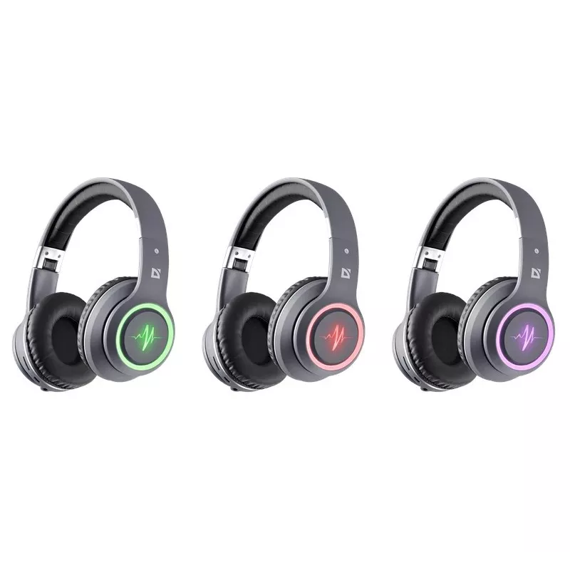 Headset DEFENDER FREEMOTION B571 LED wireless binaurale, driver 4 cm, batteria 6–8 h, design chiuso, 20–20000 Hz