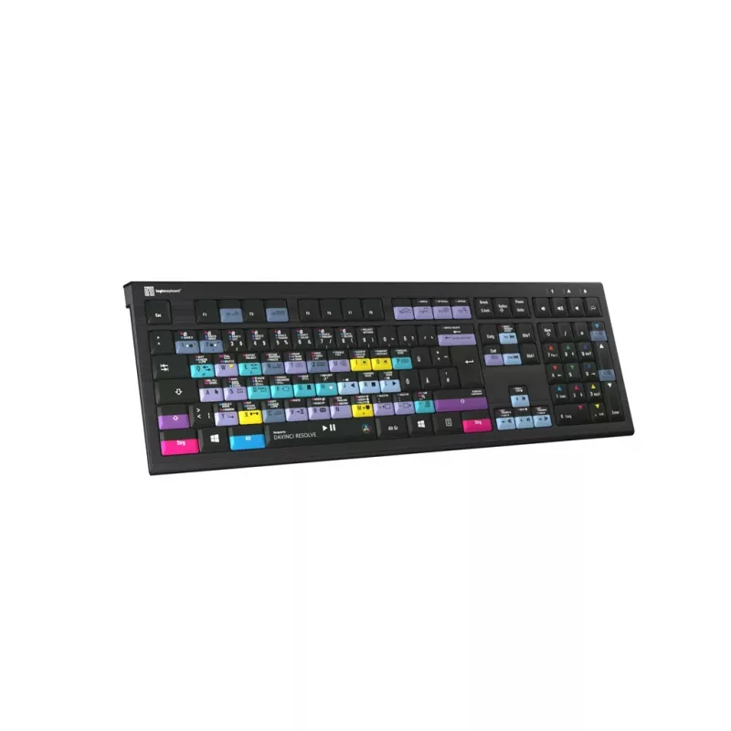 Logickeyboard ASTRA 2 DaVinci Resolve tastiera LKB-RESB-A2PC-DE, USB, QWERTZ tedesco (DE), PC, nera